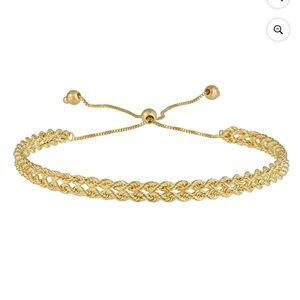 Kissing Hearts Bolo Bracelet in 14K Gold